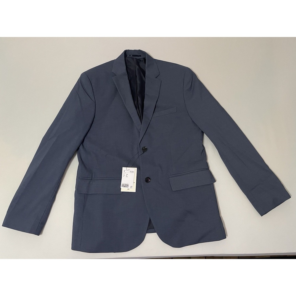 NWT H&M Men's Slim Fit Stretch‎ Suit Blazer Size 44R - Navy